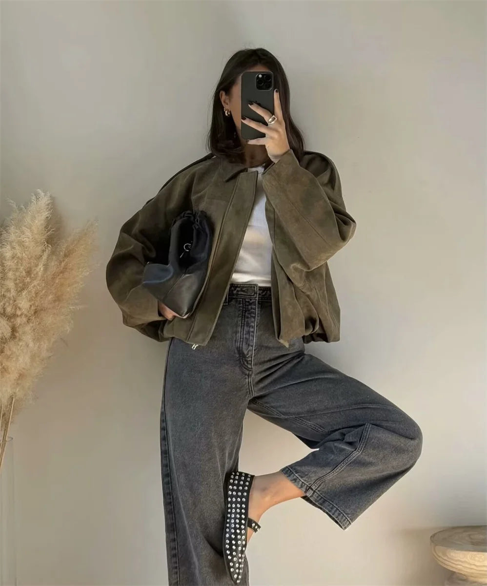 Women’s Army-Style Bomber Jacket