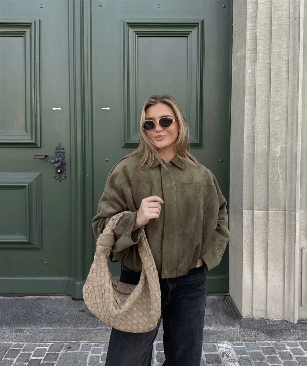 Women’s Army-Style Bomber Jacket