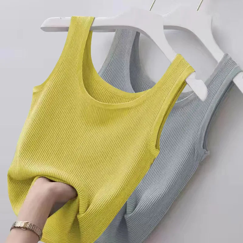 Running Vest for Women Ice Silk Camisole Tank Top