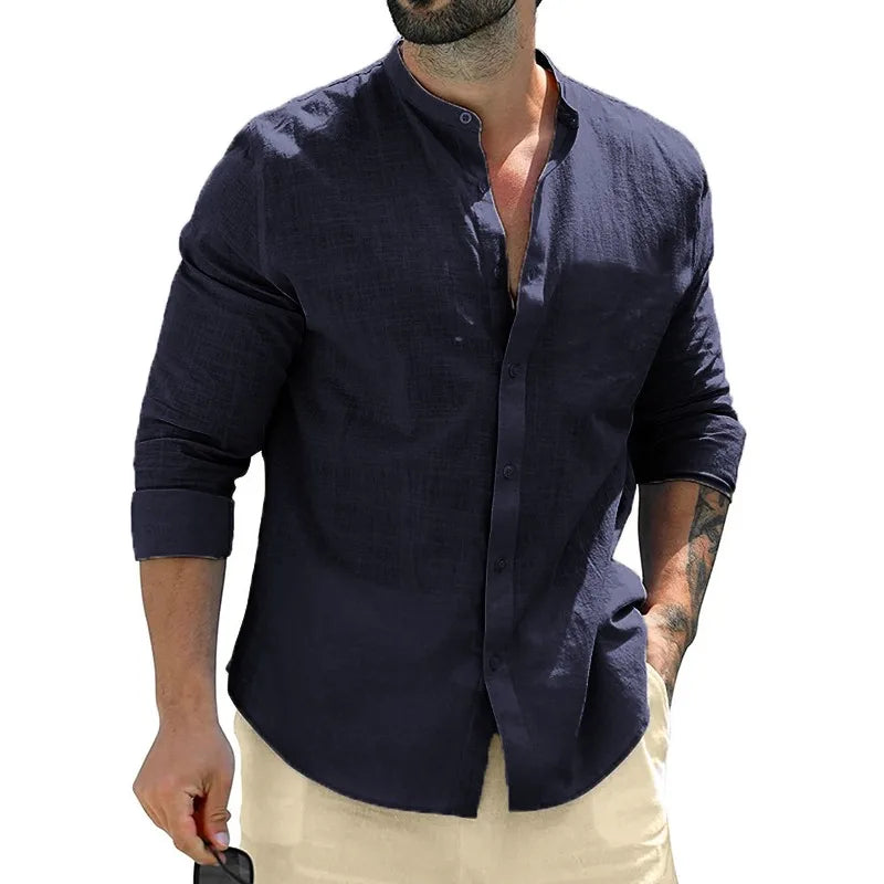 Autumn Men’s Long Sleeve Cotton Shirt