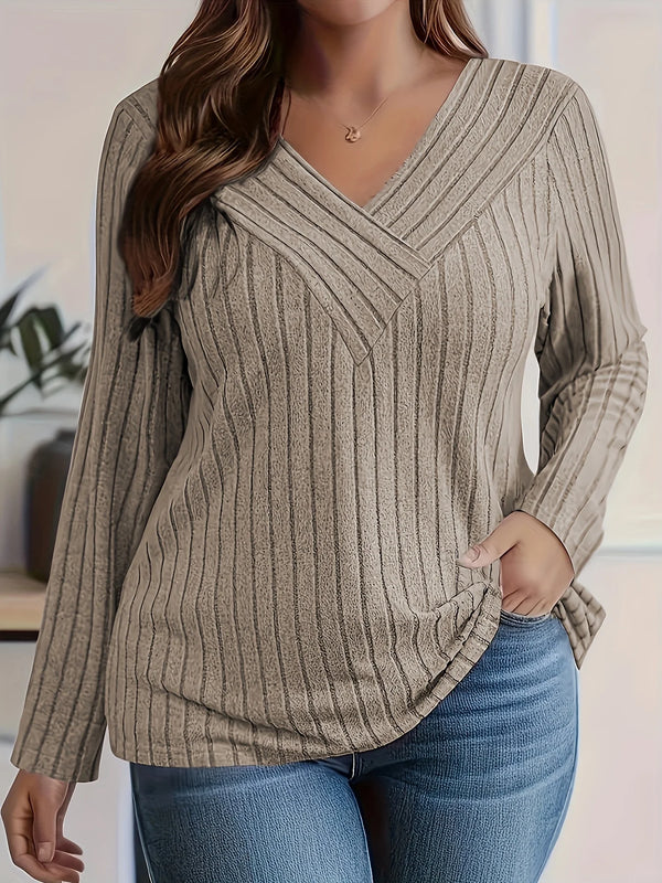 Women’s Plus-Size Loose Long-Sleeve T-Shirt
