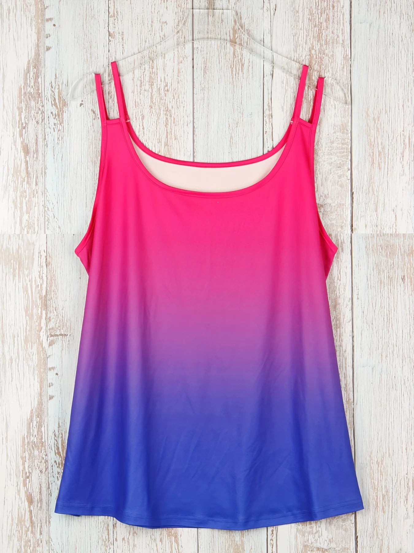 Plus Size Ombre Cut Out Cami Top