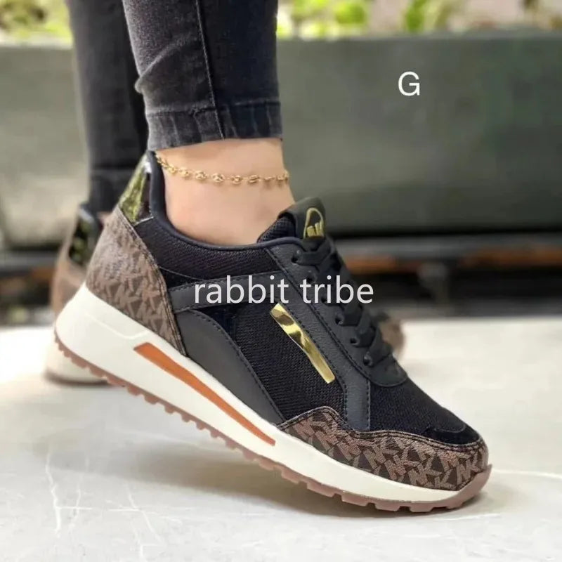Women Wedges Sneakers Lace Shoes
