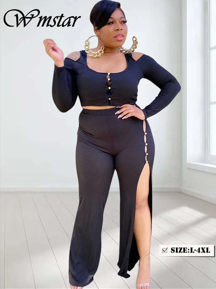 Wmstar Plus Size Two Piece Outfits