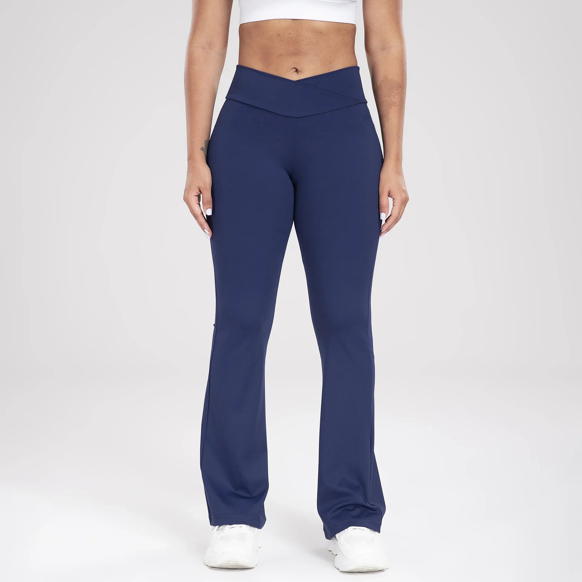 Cross waist casual seamless yoga pants