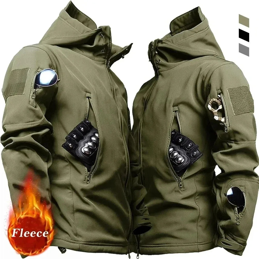 Men’s Hooded Tactical Softshell Jacket