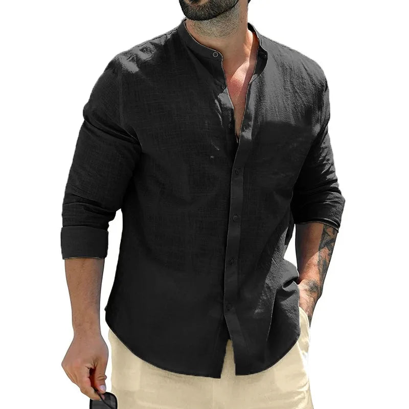Autumn Men’s Long Sleeve Cotton Shirt