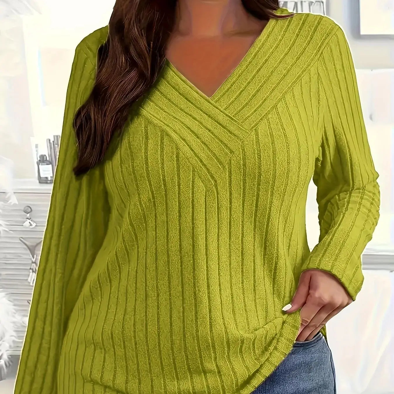 Women’s Plus-Size Loose Long-Sleeve T-Shirt