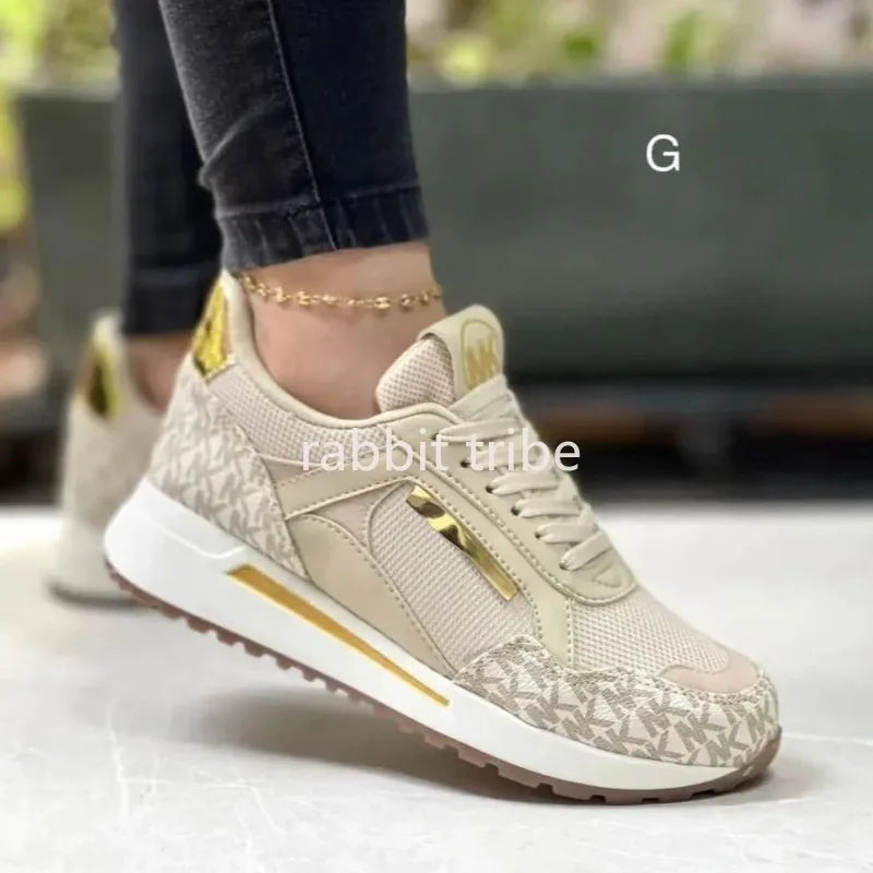 Women Wedges Sneakers Lace Shoes
