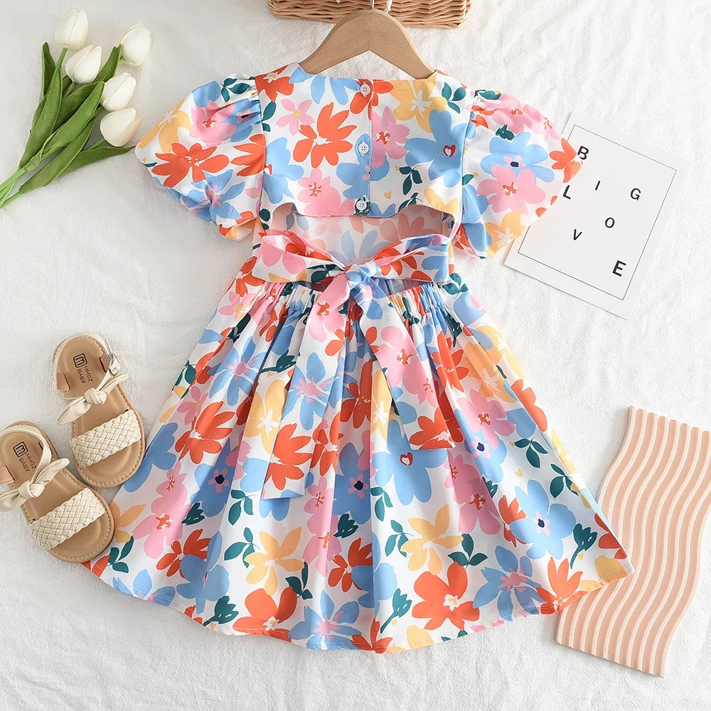 Bear Leader Rose Pink Plaid Bow Dress