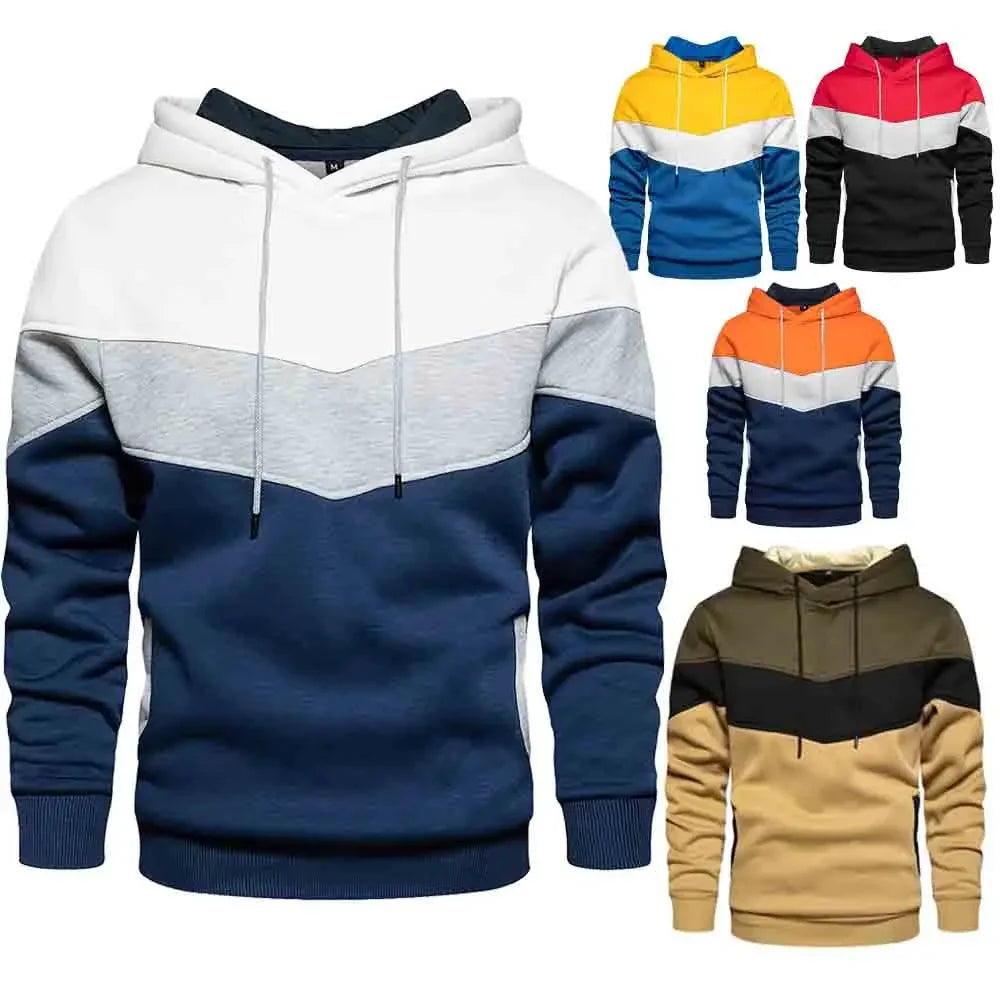 Patchwork Hooded Sweatshirt Hoodies