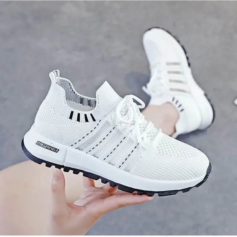 Breathable Walking Mesh Flat Shoes Sneakers \