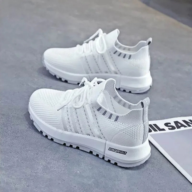 Breathable Walking Mesh Flat Shoes Sneakers \