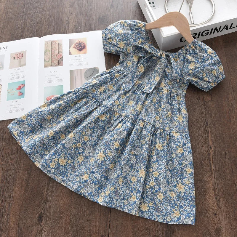 Bear Leader Rose Pink Plaid Bow Dress