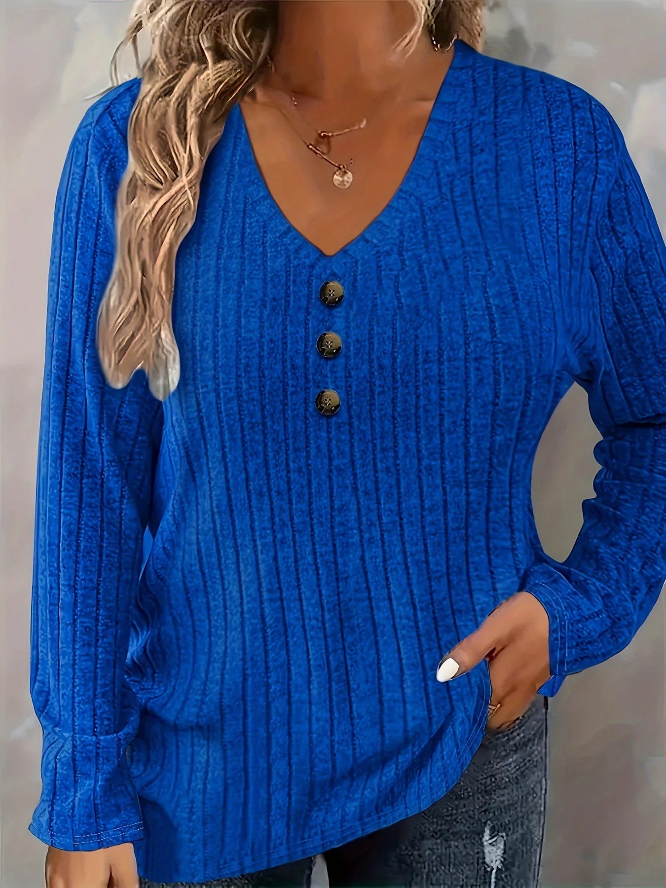 Women’s Plus-Size Loose Long-Sleeve T-Shirt