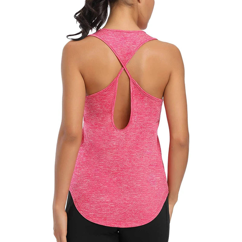 Sleeveless Backless Gym Tops