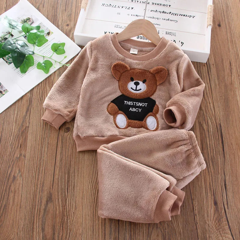 Autumn Fashion Flannel Fleece Kids Clothes