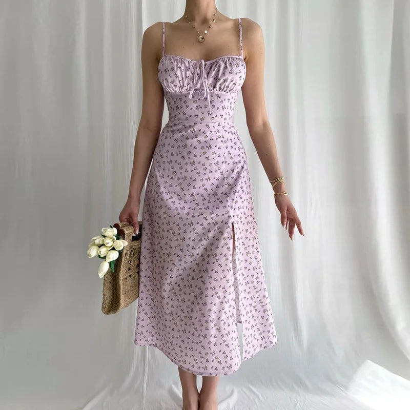 Women’s Elegant Floral Beach Vacation Dress