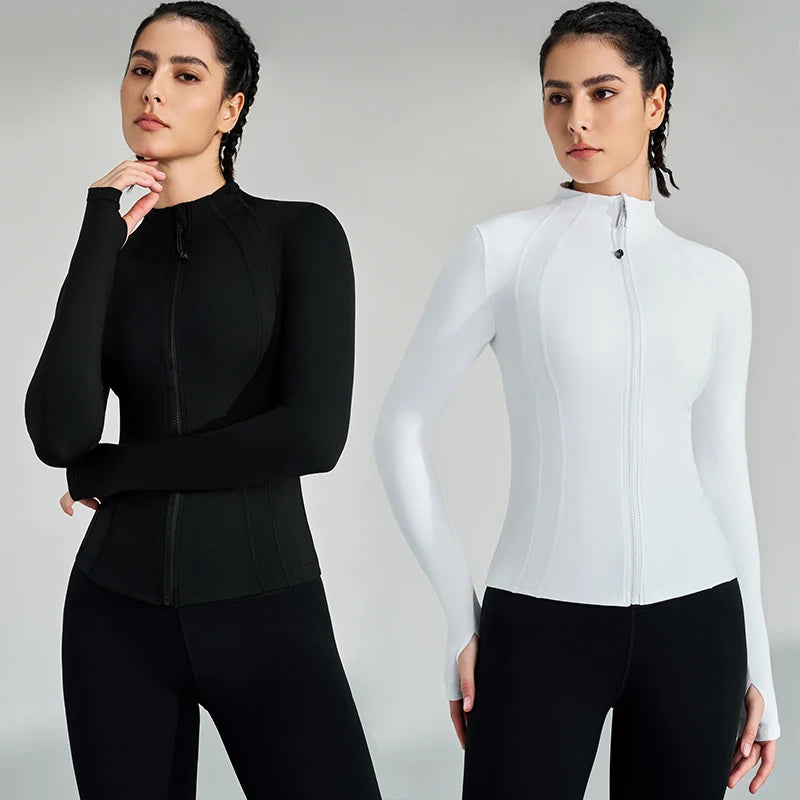 Fitness Running Stretchy Tight Long Sleeve Jacket