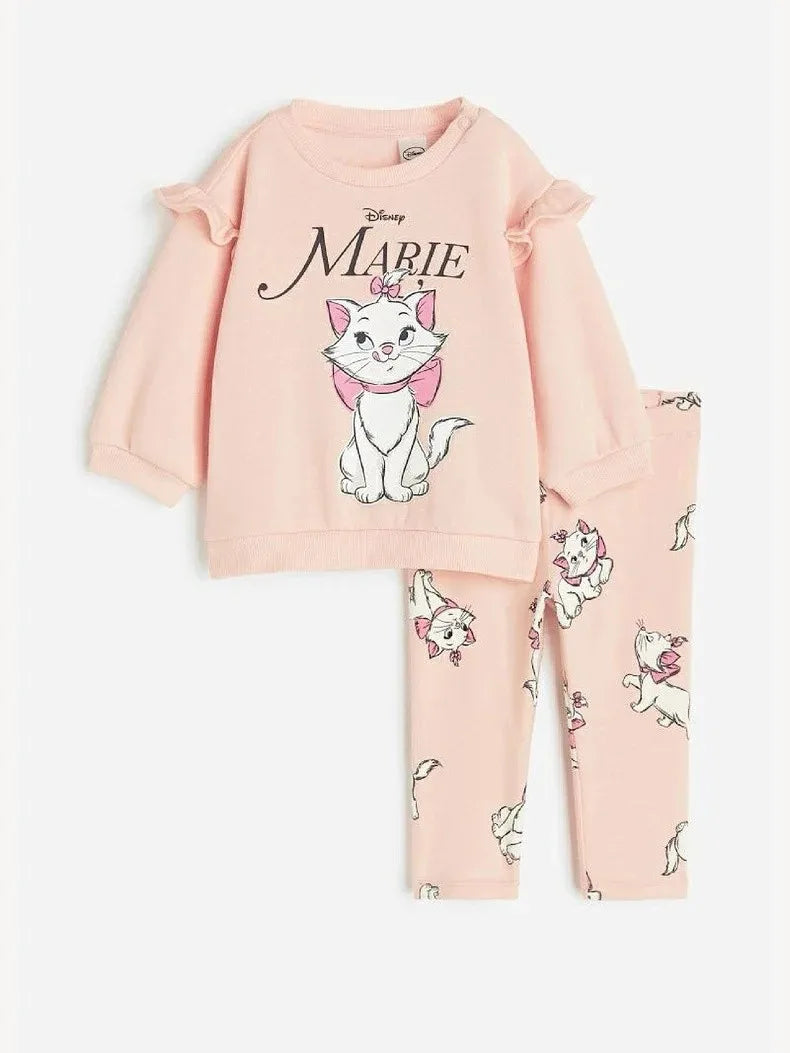 Pink Sweatshirt +Trousers Set