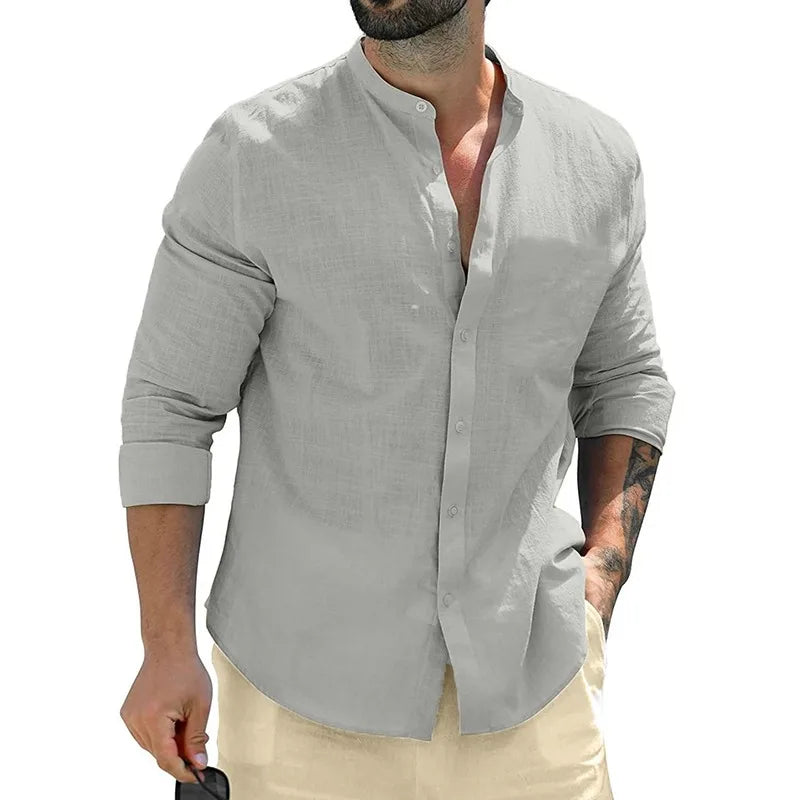 Autumn Men’s Long Sleeve Cotton Shirt