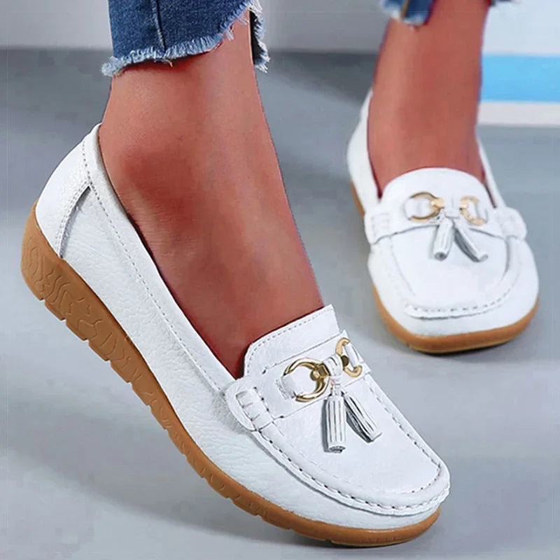 Casual Shoes White Slip On Loafers Sneakers
