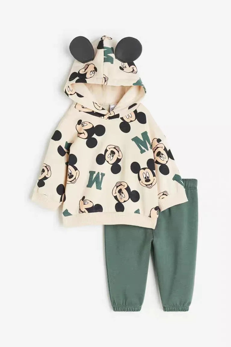 Mickey Minnie Full Print Hooded Toddler Tops