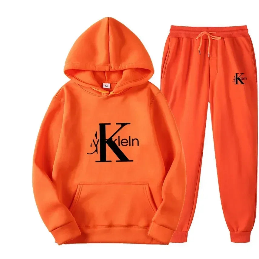 Brand Casual Tracksuits Men 2 Pieces Sets Hoodies