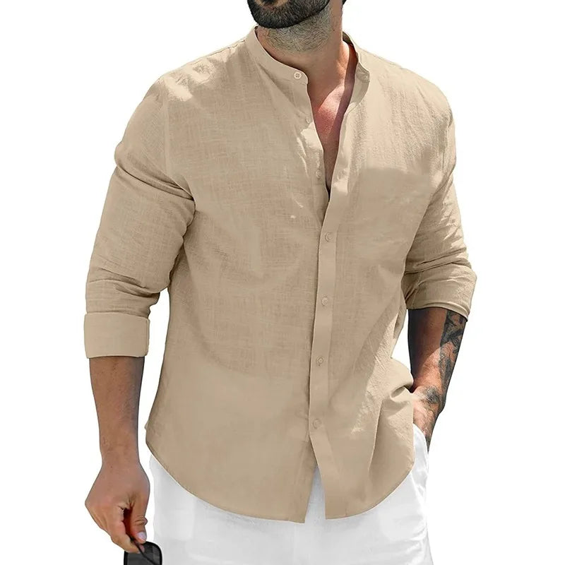 Autumn Men’s Long Sleeve Cotton Shirt