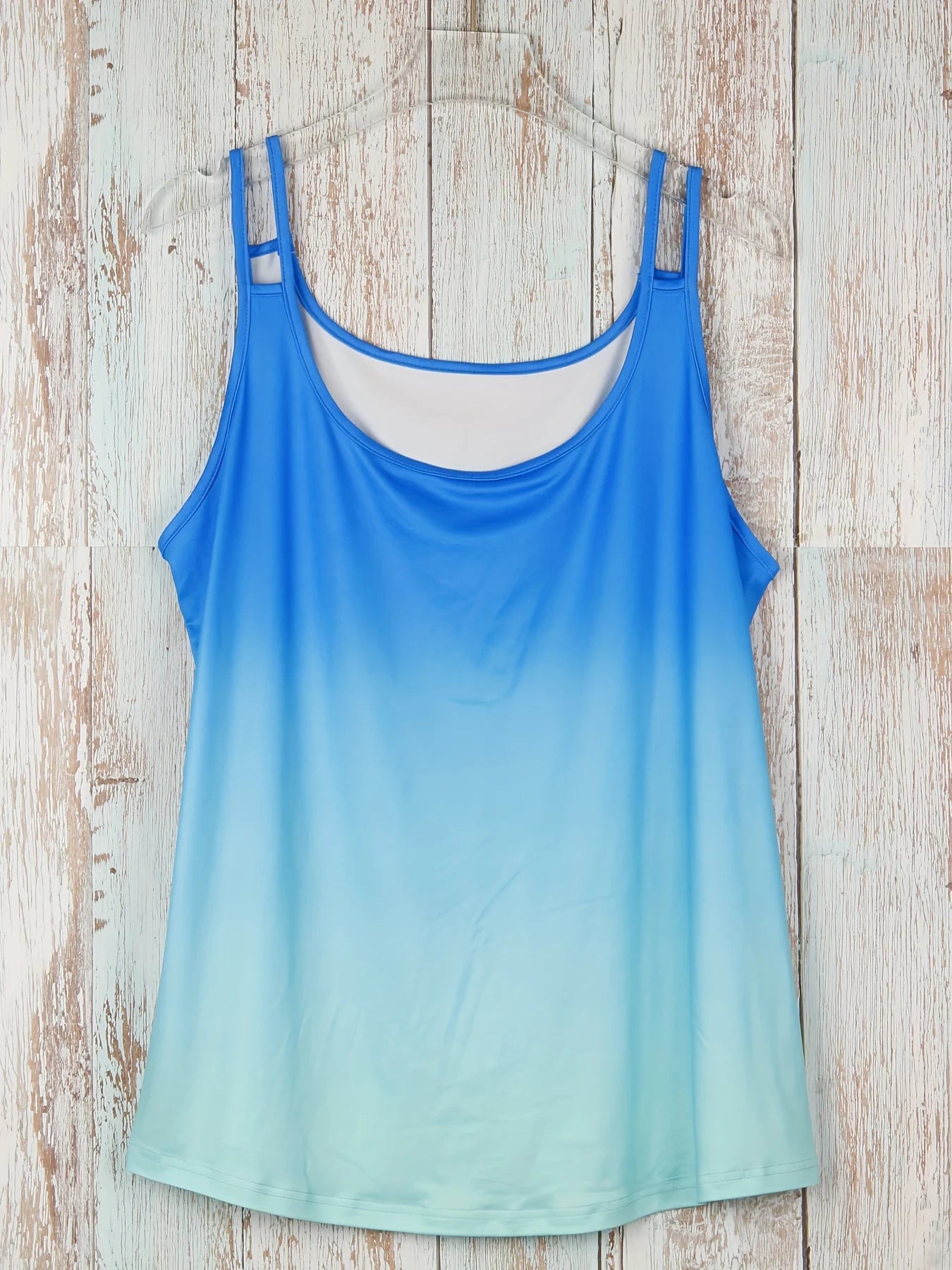 Plus Size Ombre Cut Out Cami Top