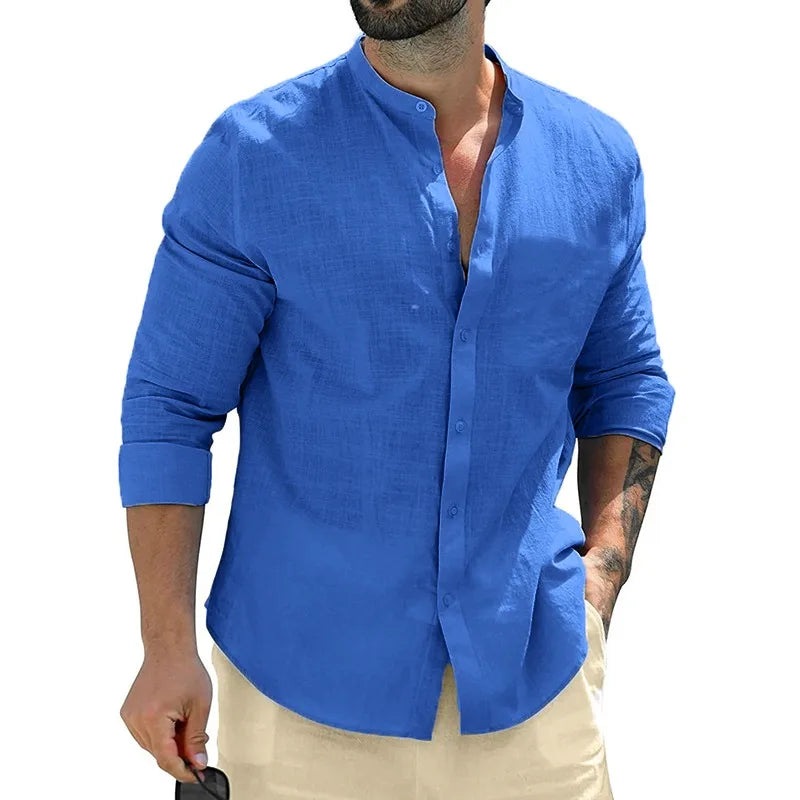 Autumn Men’s Long Sleeve Cotton Shirt
