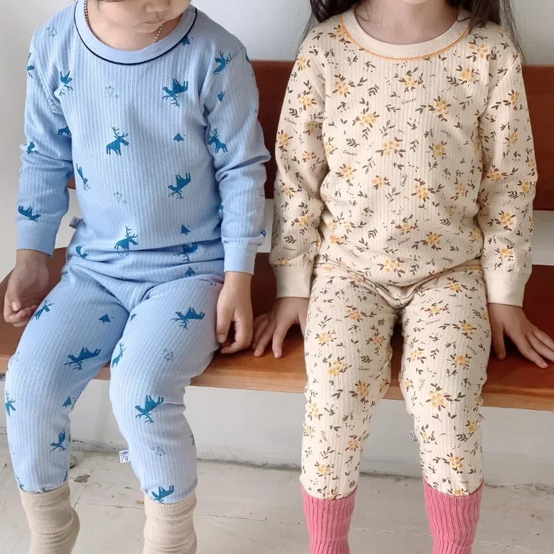 Pure Cotton Cartoon Floral Boys Sleepwear